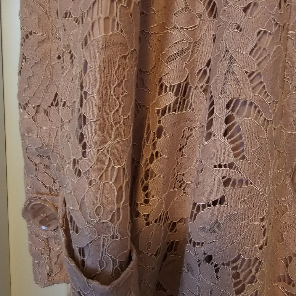 Torrid Pink Lace Pea Coat - Picture 9 of 16